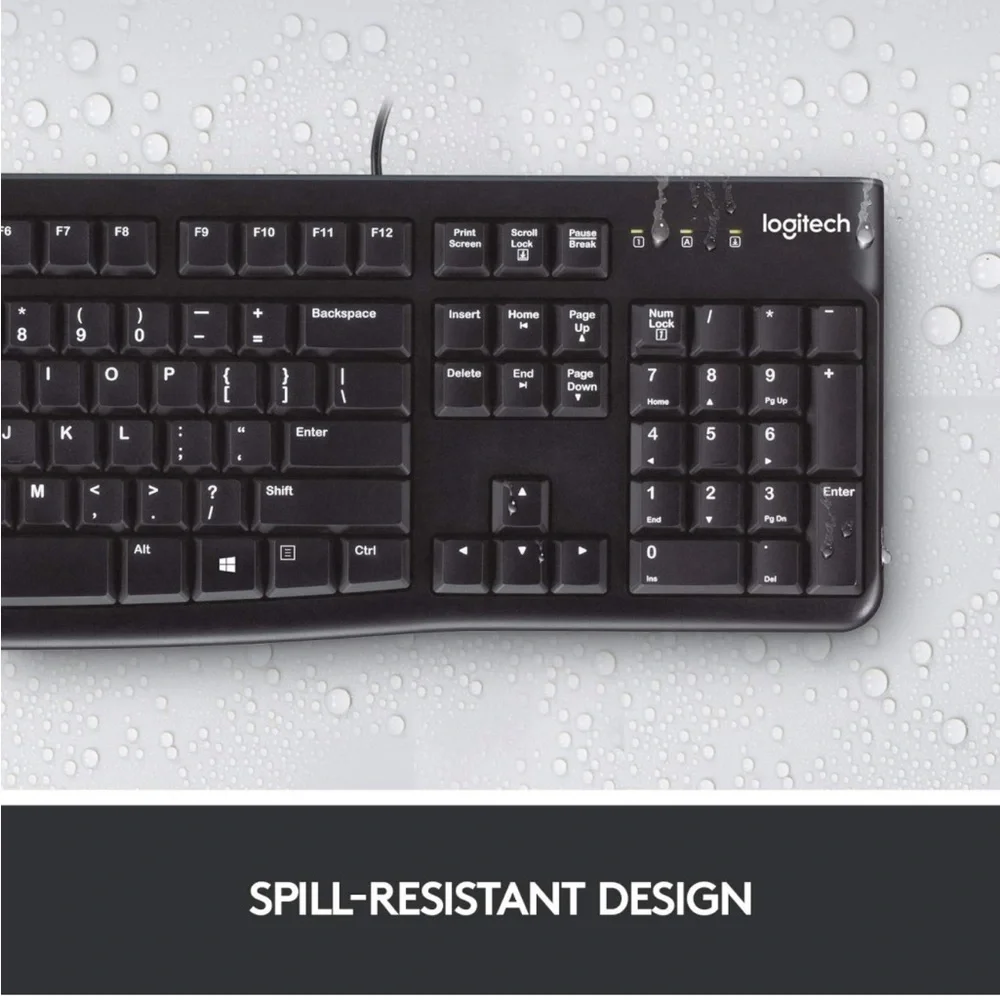 Logitech K120 Wired Keyboard for Windows, Plug and Play. Excellent Condition.